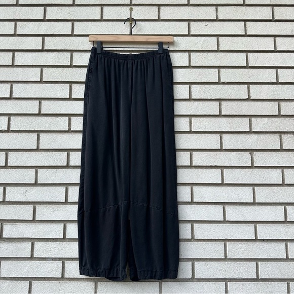 Phoenix Charcoal Gray Tencel Wide Leg Pants XS Boho Minimalist Cottagecore Indie - Picture 1 of 9